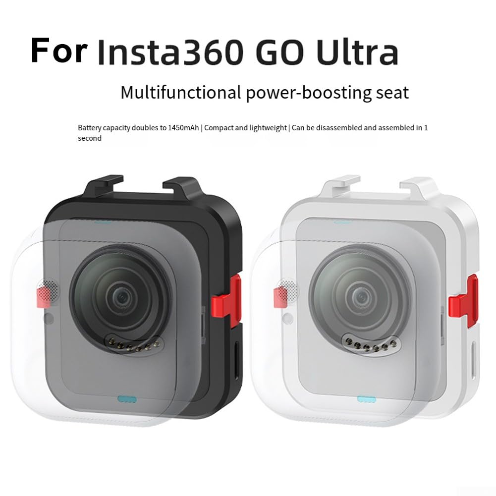 Station de charge magnétique sans fil, base de charge ultra portable ForInsta360 Go - Base de charge à dégagement rapide pour l'extérieur (noir)