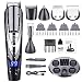 MIGICSHOW Electric Beard Trimmer for Men - Showerproof Hair Trimmer 12 in 1 Grooming Kit for Nose Ear Facial, Mustach, Body Groomer, Hair Clippers with LED Display USB Rechargeable Storage Dock & Bag