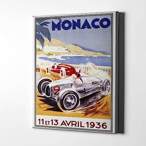 Affiche Monaco 1936 Spiffing Prints sur toile de petit format