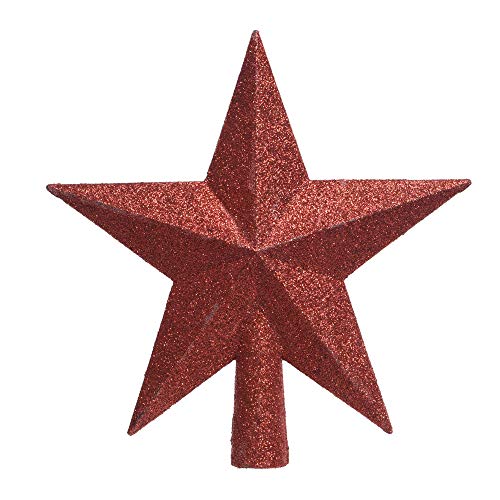 Estrela vermelha para árvore de Natal, medidas 19 x 4,2 x 19 cm. Ideal para dar um toque festivo e elegante à sua decoração de Natal. Brilha com luz e alegria nesta estação.