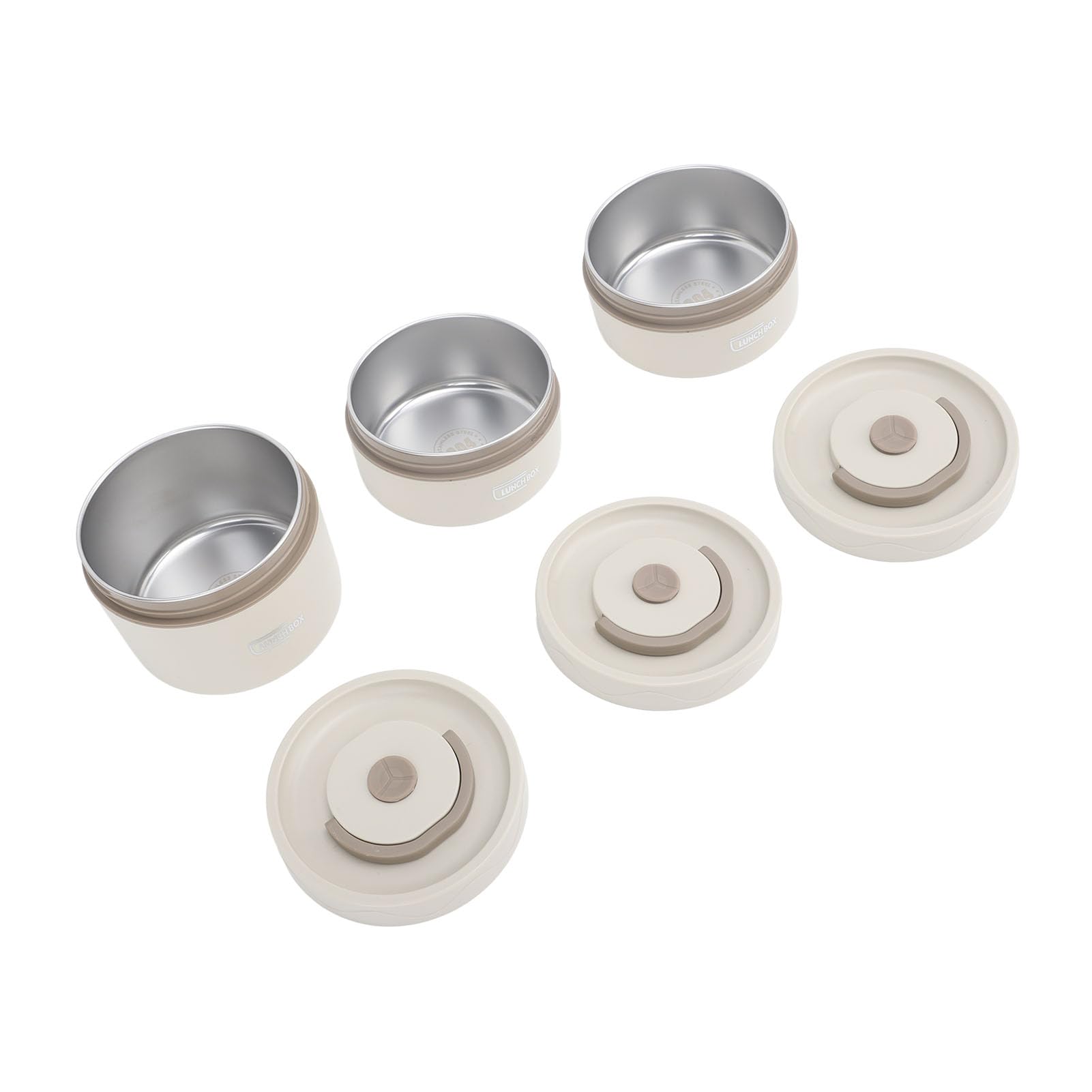 Lunch Box Coibentato, Contenitore per Alimenti Portatile in Acciaio Inossidabile con Borsa, Set di Posate (3 pezzi)