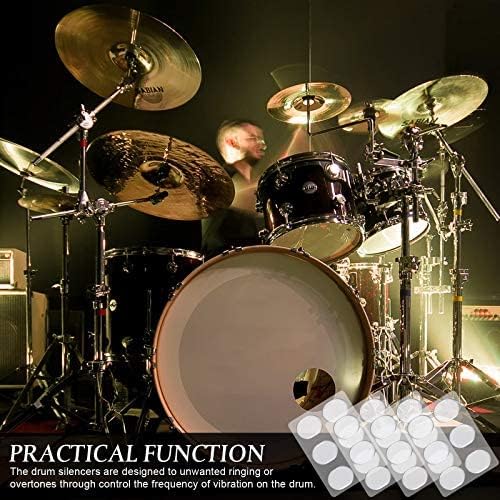 48 Pieces Drum Dampeners Gel Pads Silicone Drum Silencers Soft Drum Dampening Gel Pads Drum Mute Pads for Drums Tone Control (Transparent)