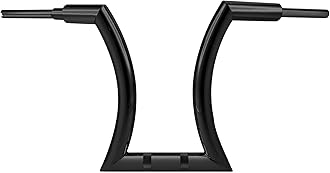 TCT-MOTORPARTS Black 18" Rise 2" Hanger Bar Handle Bar Fits for Harley Sportster 1200 883 XL Softail Fatboy