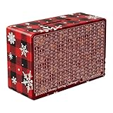 Sparbüchse Für Bargeld - Weihnachts-Münzensparbox,Rote karierte Geldspar-Herausforderung Box,für Kinder, Erwachsene, Mädchen, Zuhause, Bibliothek, Deko, Tischdekorationen,