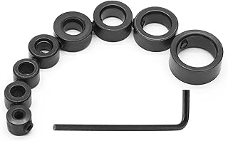 8Pcs Drill Bit Depth Stop Collar Set, Drill Bit Depth Collar Drill Bit Stopper Metal Shaft Collar Screw Collar Include (1/8", 5/32", 13/64", 15/64", 5/16", 25/64", 15/32", 5/8")