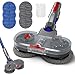 Produktbild Wischaufsatz für Dyson V7/V8/V10/V11/V15 Staubsauger, Elektrischer Bodenwischer mit Abnehmbaren Wassertank und 6 Stück Waschbare Wischmop (Grau)