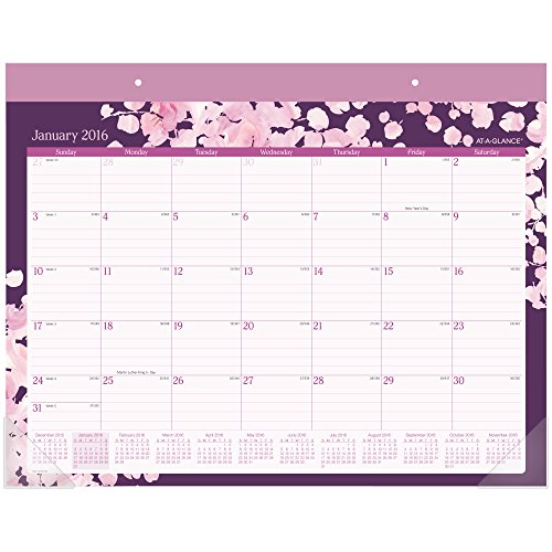 AT-A-GLANCE Monthly Desk Pad Calendar 2016, 21.75 x 15.5 Inches, Rosalita (D156-704)