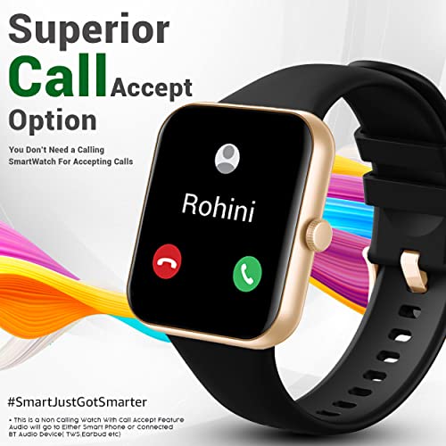 Image of Maxima New Samurai Smartwatch 1.85 inch, 1st Time Call Accept Feature, Hindi Language Support, 600Nits Brightness, Longer Battery, in-App GPS,100+ Watch Faces, Multisport Modes,HR /SpO2 (Gold Black)