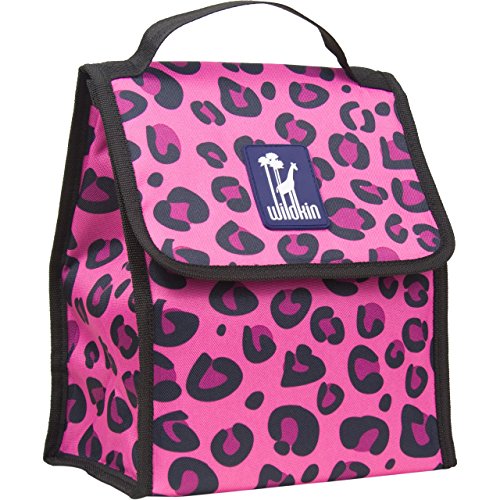 Image of Wildkin Kids Insulated Boys and Girls Lunch Bags is Ideal Size for Packing Hot or Cold Snacks for School and Travel, Mom's Choice Award Winner, Measures 10 x 8.5 x 5 Inches, BPA-Free (Pink Leopard)