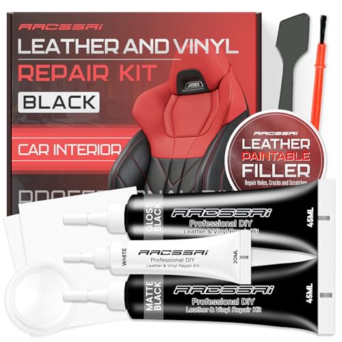 Black Leather Repair Kit with Gloss & Matte