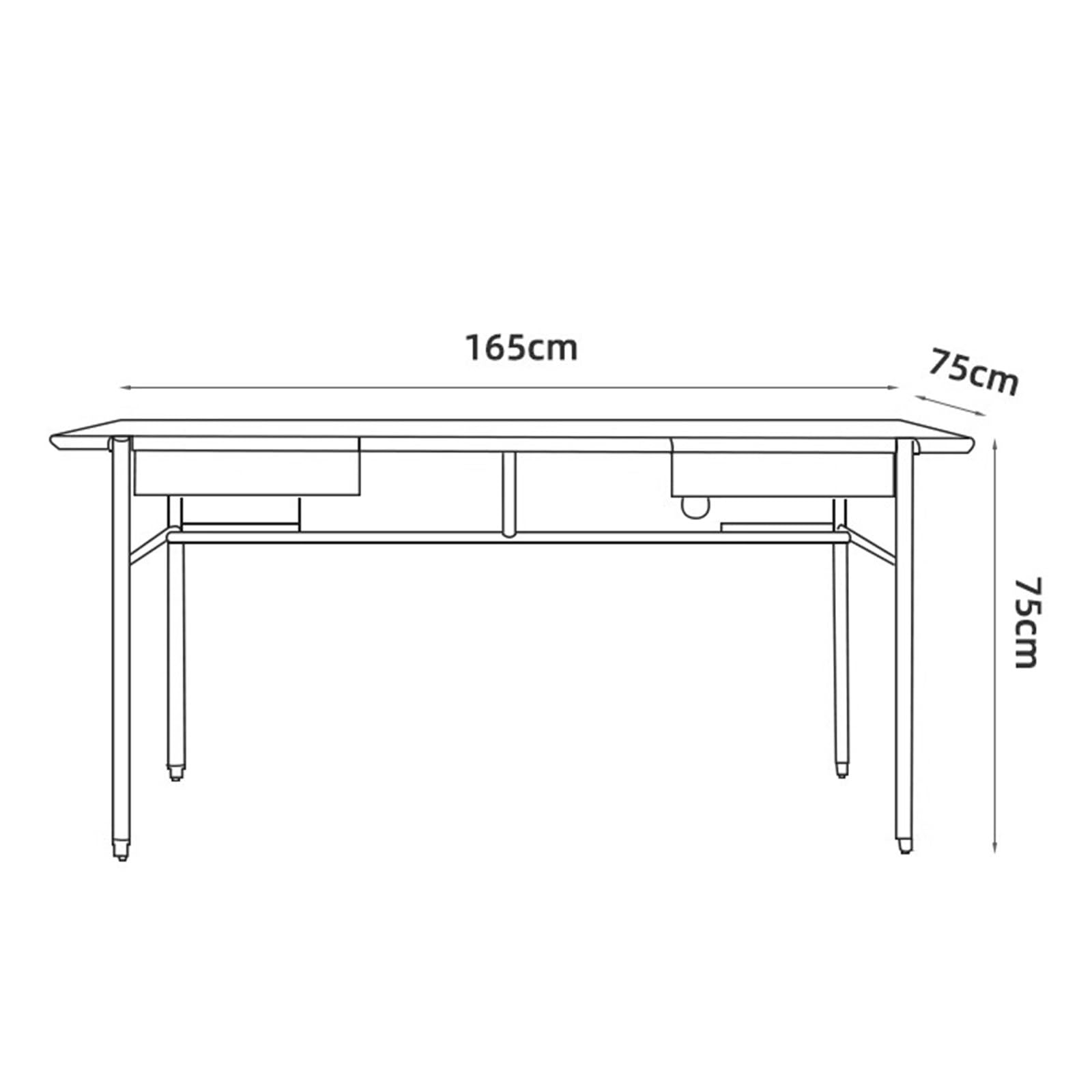 Computertische 65-Zoll-Home-Office-Schreibtisch mit Schubladen for Schreiben, Lernen und Spielen – Stabiler geräumiger Arbeitsplatz for PC Laptop Schreibtisch Studieren