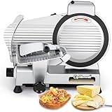 CGOLDENWALL Meat Slicer Machine with Teflon Non-stick Blade 240W Electric Meat Slicer for Frozen Meat/Deli Meat/Cheese/Food Slicer, Low Noises...