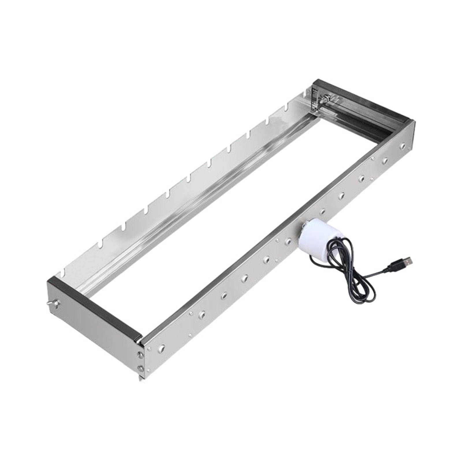 Barbecue Grill Einstellbare Breite Universal DIY Automatisches Tool Set Rotisserie Kit für Reisen Terrasse Outdoor Garten, 60cm