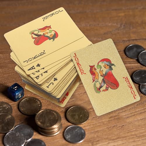 BESPORTBLE Goldene Pokerkarten aus PET und Langlebig Luxus Spielkarten für Party und Familie Tragbares Pokerkarten Satz – Bild 6