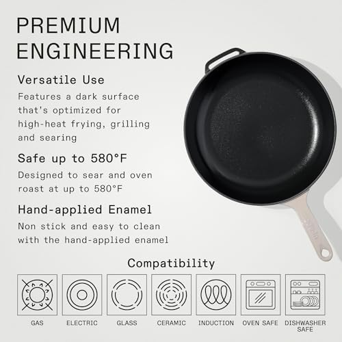 Made In Skillet - Antique White Enameled Cast Iron - Thumbnail 3