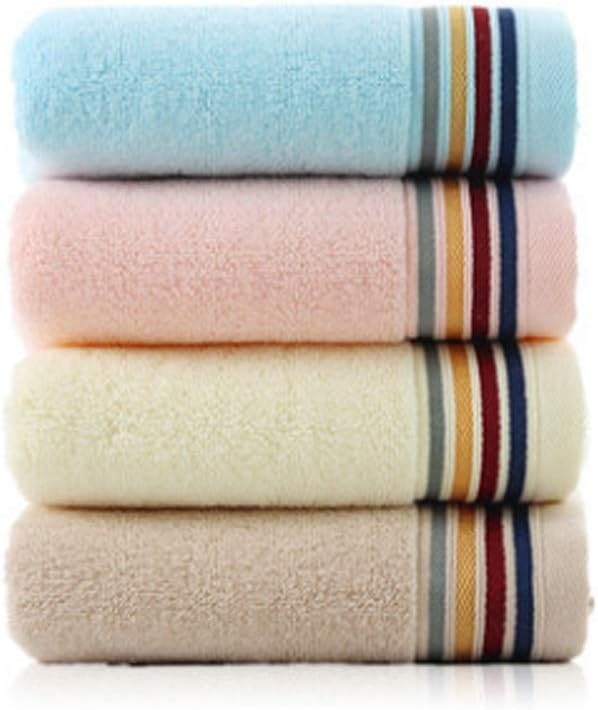 4 Towels, Cotton, Adult Wash Face and Bath, Household Cotton, Soft and Absorbent(Black)