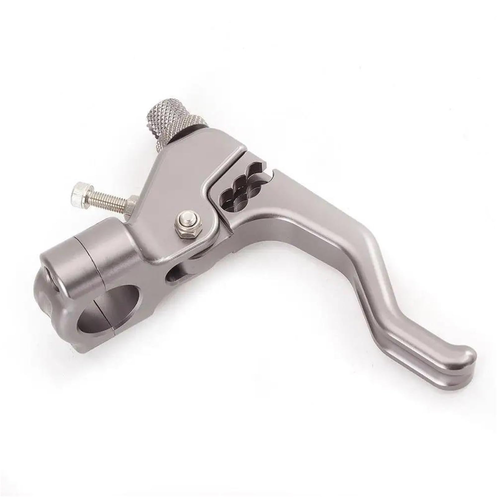 ETEKGVYVA Clutch Brake Lever Set Universal 7/8" 22mm Handlebar Motorcycle Clutch and Handbrake Short Clutch Lever Assembly(Gray)
