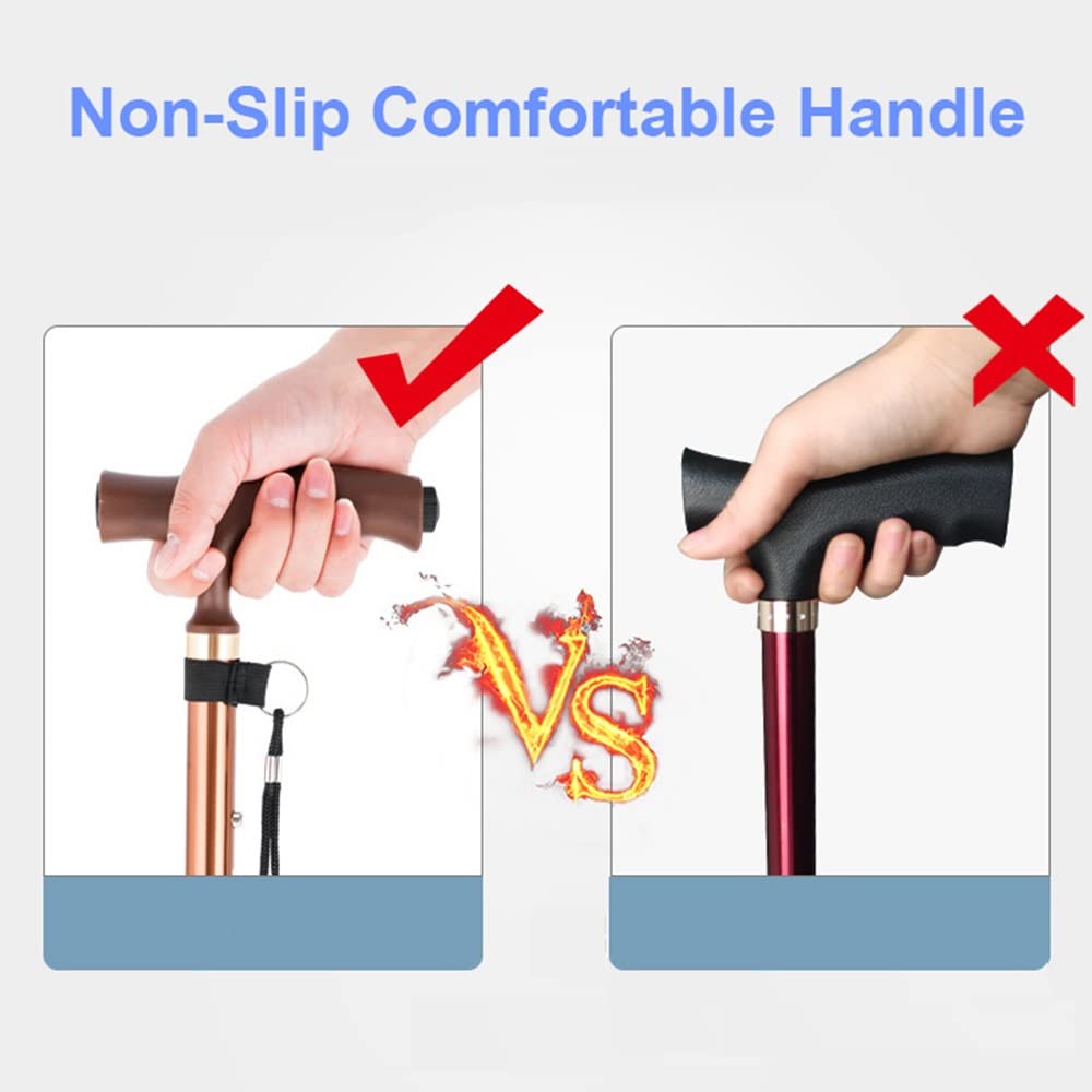 Stampelle multifunzione/bastone da passeggio, 5 fermate regolabili in altezza, stampelle ergonomiche per l'avambraccio, stampella pieghevole, leggere antiscivolo, regali per genitori e madri