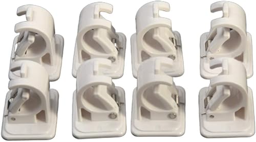 BEYST - Ganchos autoadhesivos para barra de cortina, 28 unidades, ganchos para cortinas, soportes de pared y fijaciones, soporte para barra