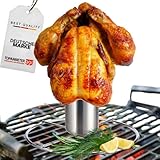 Premium Hähnchenhalter mit Aromabehälter für Grill & Backofen, Edelstahl Hähnchenbräter für...