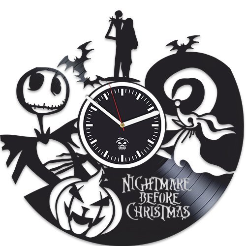 Kovides Best Gift For Kids, Nightmare Before Christmas, Vinyl Wall Clock, Gift For Kids, Vinyl Record, Nursery Decor, Silent, Jack Song, Handmade Clock,Wall Sticker, Wall Clock Modern #TOP13