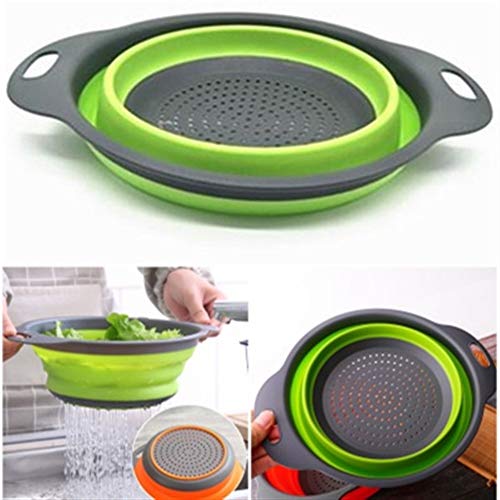 Planche à découper Planche à découper pliable Billots outil silicone vidange Planche à découper panier plat Baignoire avec égouttoir plug fruits panier à linge (Color : Fold Drain Basket)