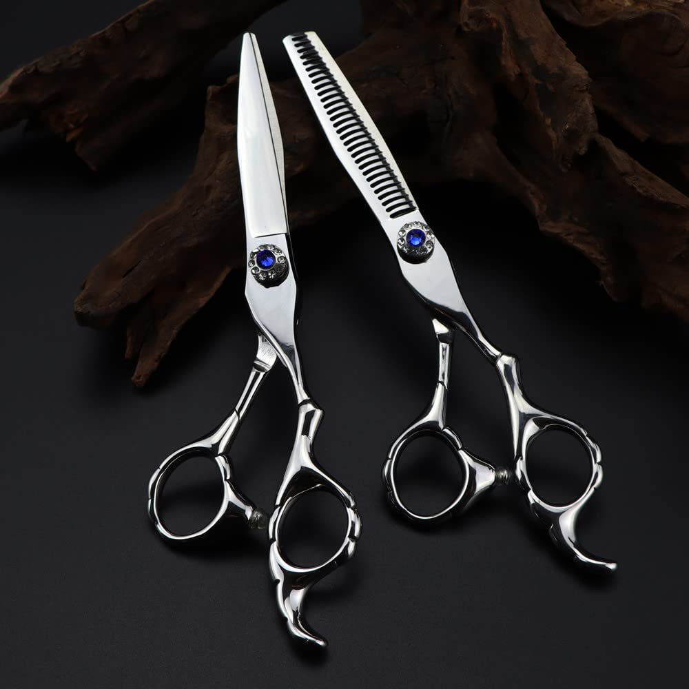 6Inch Professional 440C Steel Scissor Silver Hair Scissors Haircut Thinning Barber Cutting Shears Hairdressing Scissors