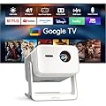 ?3000 ANSI Official Licensed Google TV?Smart 4K Projector with WiFi and Bluetooth, VOPLLS Outdoor Projectors with Dolby/Auto Focus, Portable Movie Phone Wireless Gaming Wifi Proyector for Bedroom/Home