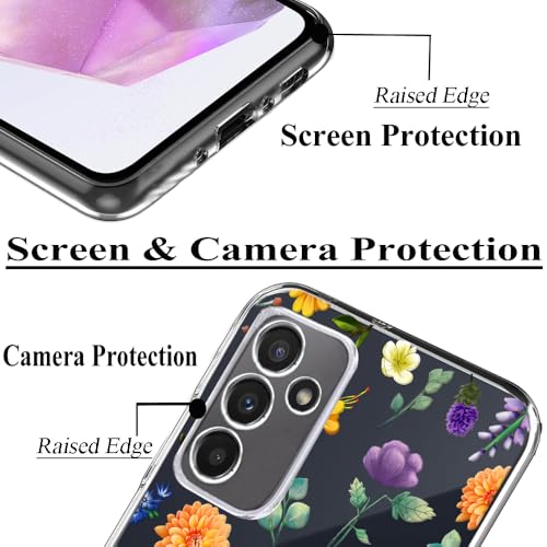 Coque Galaxy A35 5G transparente à fleurs pour protéger votre mobile en terrasse - 2
