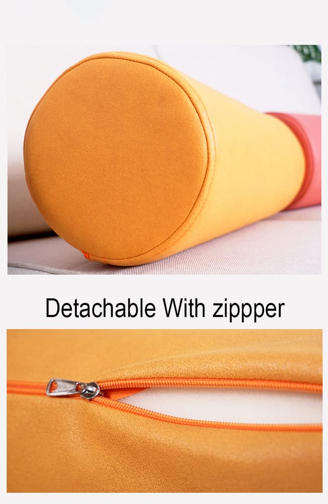 Cilinder Foam Neck Bolster Kussen met antislip klittenband, Kussen voor nek Terug Lumbale wervelkolom Kniesteunkussen voor bank/stoel/auto, pijnverlichting Cilinder Foam Neck Bolster Kussen met antislip klittenband, Kussen voor nek Terug Lumbale wervelkolom Kniesteunkussen voor bank/stoel/auto, pijnverlichting