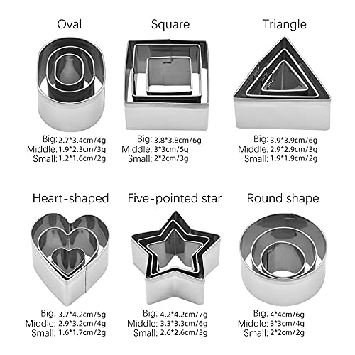 Hsthe Sea 24 PCS Mini Cookie Cutter Set, Stainless Steel Biscuit Cookies Cutters Molds,Geometric Shapes Cutters - Image 2