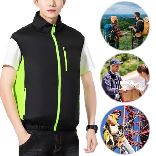 Cooling Vest with 2 Fans Rechargeable, Lightweight Air Conditioner Ice Jacket for Men & Women, Summer Outdoor Hiking Top2