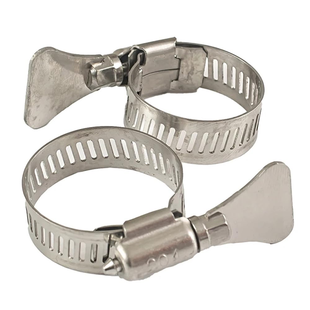 Morsetto per tubi dell'acqua in acciaio inossidabile 304, morsetto per trachea, morsetto di bloccaggio fisso con maniglia, anello per gola, anello per tubi a torsione manuale, tubo per olio, 270, 292