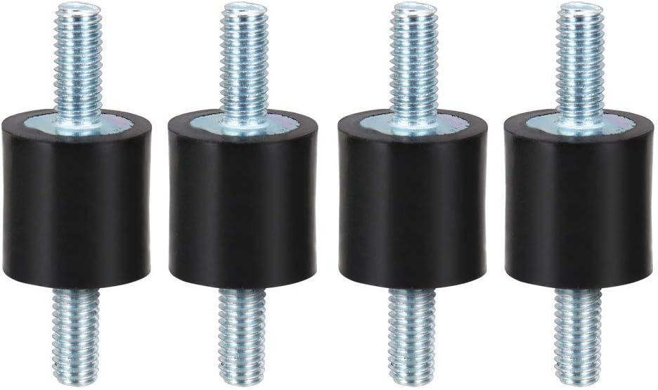 M6 Rubber Isolator Mounts HOMEKNOBS Shock Absorbers Anti Vibration Car Boat Bobbins for Mini Split Heat/Water Pumps, Diesel Engines, Harvester, Generator 4 Pack