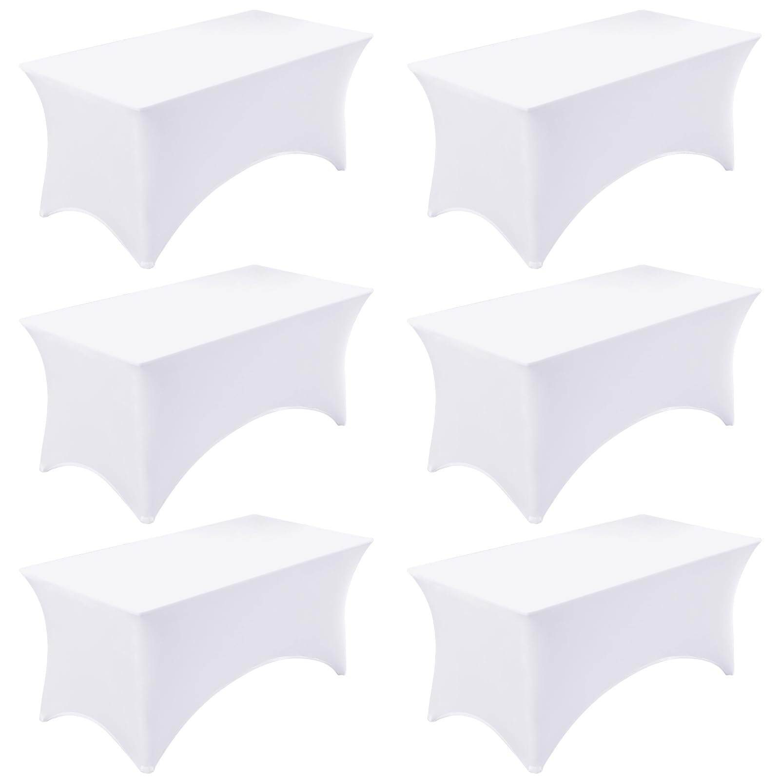 Amazon.com: Fixwal 6 Pack 8ft Spandex Table Covers for 8 Foot Tables ...