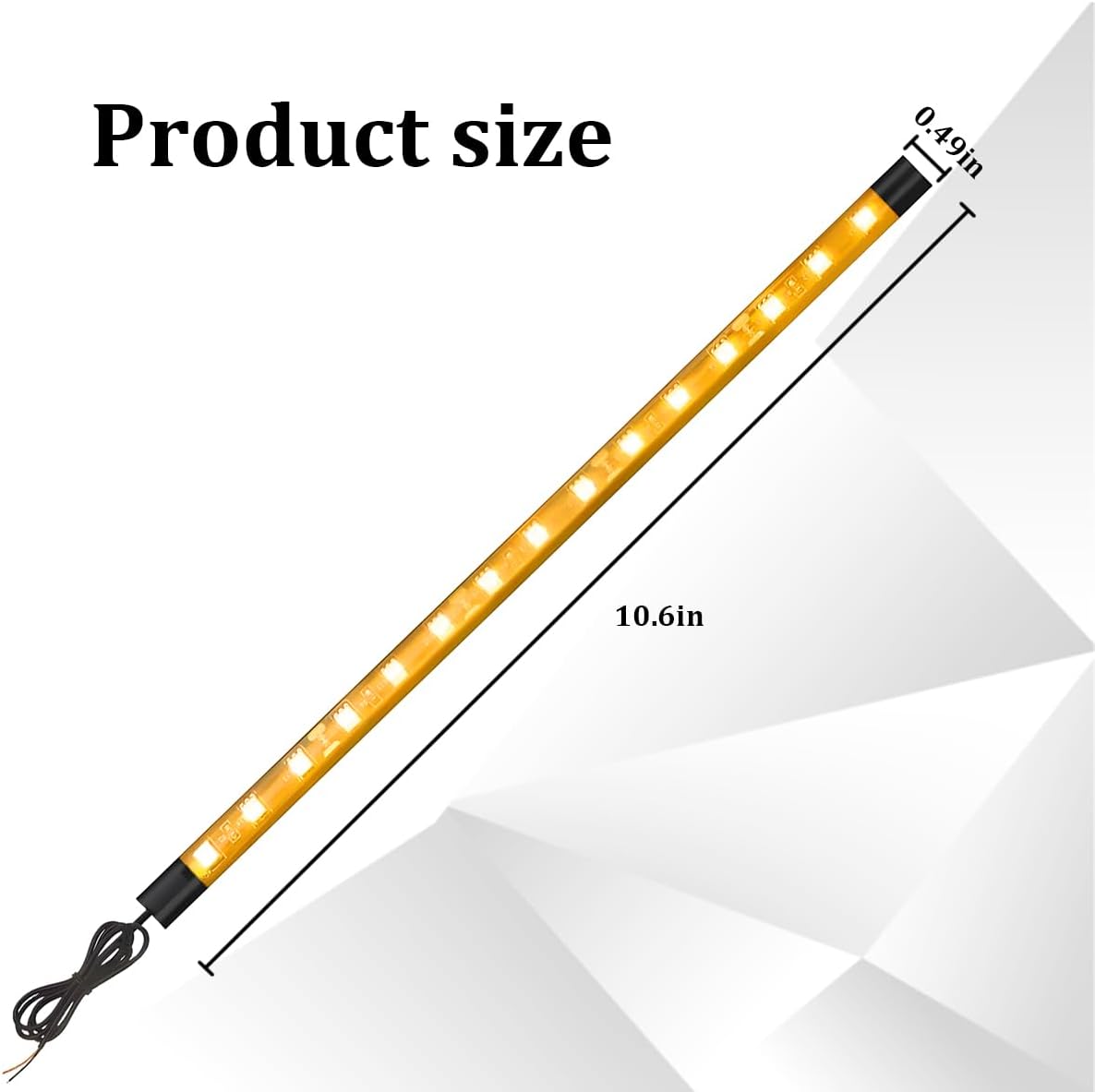 6PCS Golf Cart Underglow LED Light Strip, Waterproof Vehicle Underbody Neon Lighting Kit, Motorcycle Interior Exterior Decoration Lamp Strip, Universal for Motorbike Sedan Golf Cart (Amber) image 2