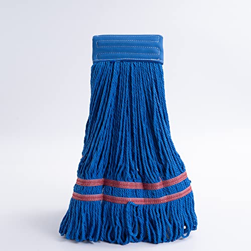 Image of Matthew Cleaning Microfiber String Mop Heavy Duty Commercial Wet Mop Head Replacement,Excellent Absorbency,Premium Launderability,Reusable for Home,Commercial and Industrial Use(Blue,3Pack)