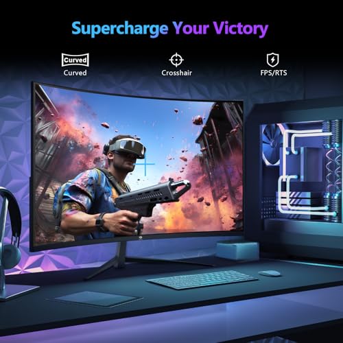 Z-Edge 27 Inch QHD Curved Gaming Monitor 165Hz 1ms MPRT 2K 2560x1440 16:9 Curved Screen, Ultra-Thin Bezel, FreeSync, DisplayPort(165Hz) & HDMI(144Hz), VESA Mountable, Black - Image 5
