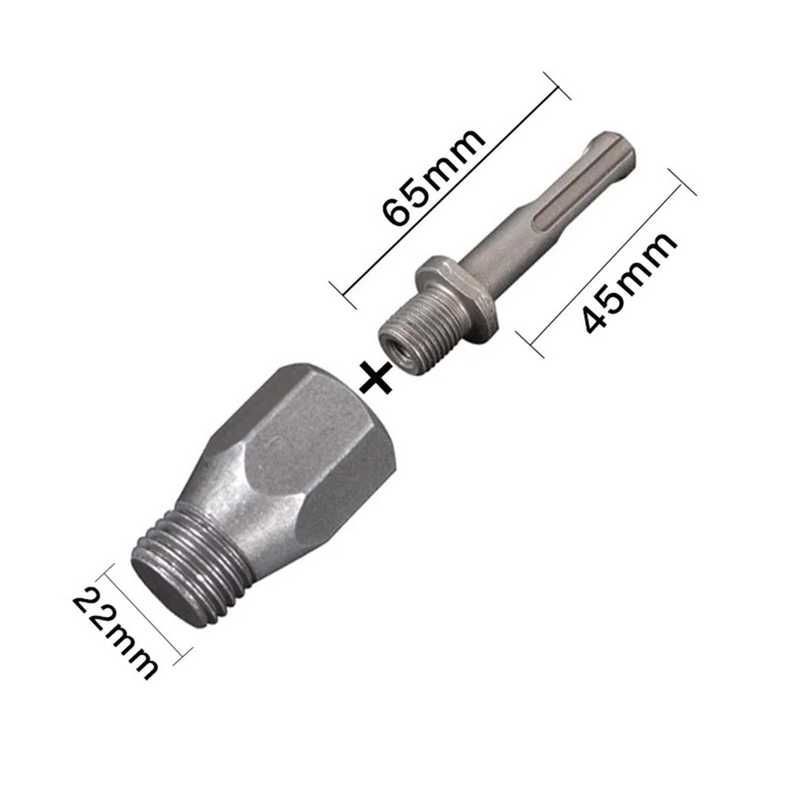 Adapter do wierteł diamentowych M22, uchwyt SDS, wiertło diamentowe do wiercenia na sucho i na mokro, SDS Plus, 1 szt. (SDS plus)
