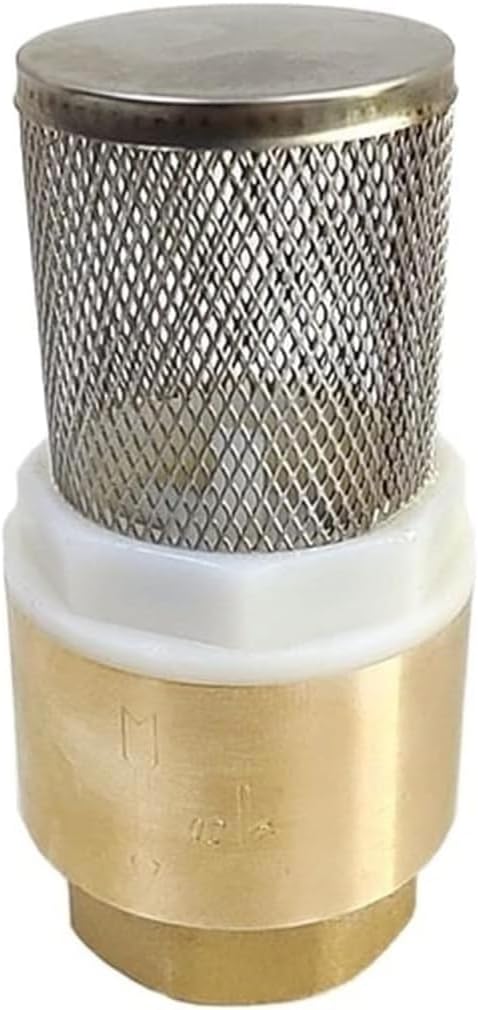 High Pressure and Temperature Resistant Brass Vertical Check Valve - 1/2", 3/4", 1" Water Pump Bottom Valve with Filter(0.5In)