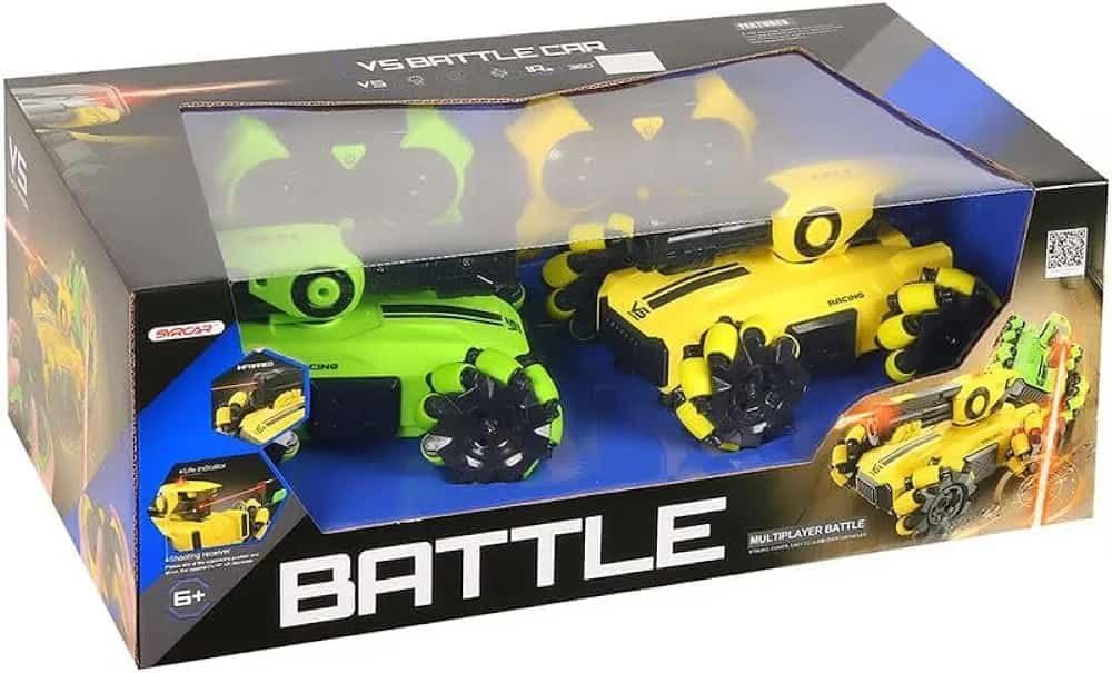 Pihura Kids Remote Controllers 2.4ghz Battle Tank Infrared Remote Control Car Toys Monster Control Shooting Tank Game Set - 2 Piece Set 1