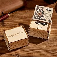 Custom Music Box for Mom Laser-engrave Mom's name and her photo, then upload her favorite song, wedding dances, or grandkids laughter.A personalized wooden music box that turns memories into timeless melodies. Handcrafted Elegance 3.0mm birch wood ca...