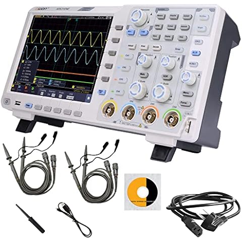 OWON XDS3104E Oscilloscope with 8 inch High Resolution LCD, Multi Touch Screen Display,100Mhz Bandwidth and 1GS/s Sample Rate 45,000 wfms/s waveform refresh rate with 4CH DSO Cover