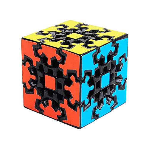 HJXDtech - Cube Magique Professionnel! Vitesse créative Lisse Noir 3 x 3 x 3 Gear Cube Qualité Puzzle éducatif Cube Cadeau Jouet