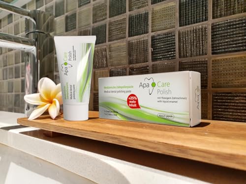 Apa Care Polish 3 Tuben | Zahnpolierpaste | Zur Entfernung von Zahnbelägen durch Kaffee, Rotwein etc. | Mit medizinischem Hydroxylapatit & flüssigem Zahnschmelz | Für strahlend weiße Zähne | 3 x 25 ml