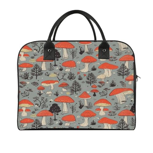Bolso Tote Mushroom2 con cierre y correa ajustable miniatura 1