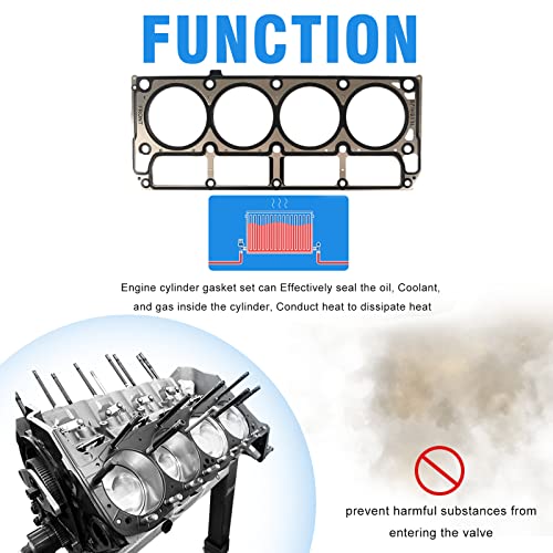 Htracing Cylinder Head Gasket Full Set 2002-08 For Ls 4.8L 5.3L Compatible With Chevy Avalanche Express Silverado Suburban Ssr Tahoe,Rainier Escalade #TOP4