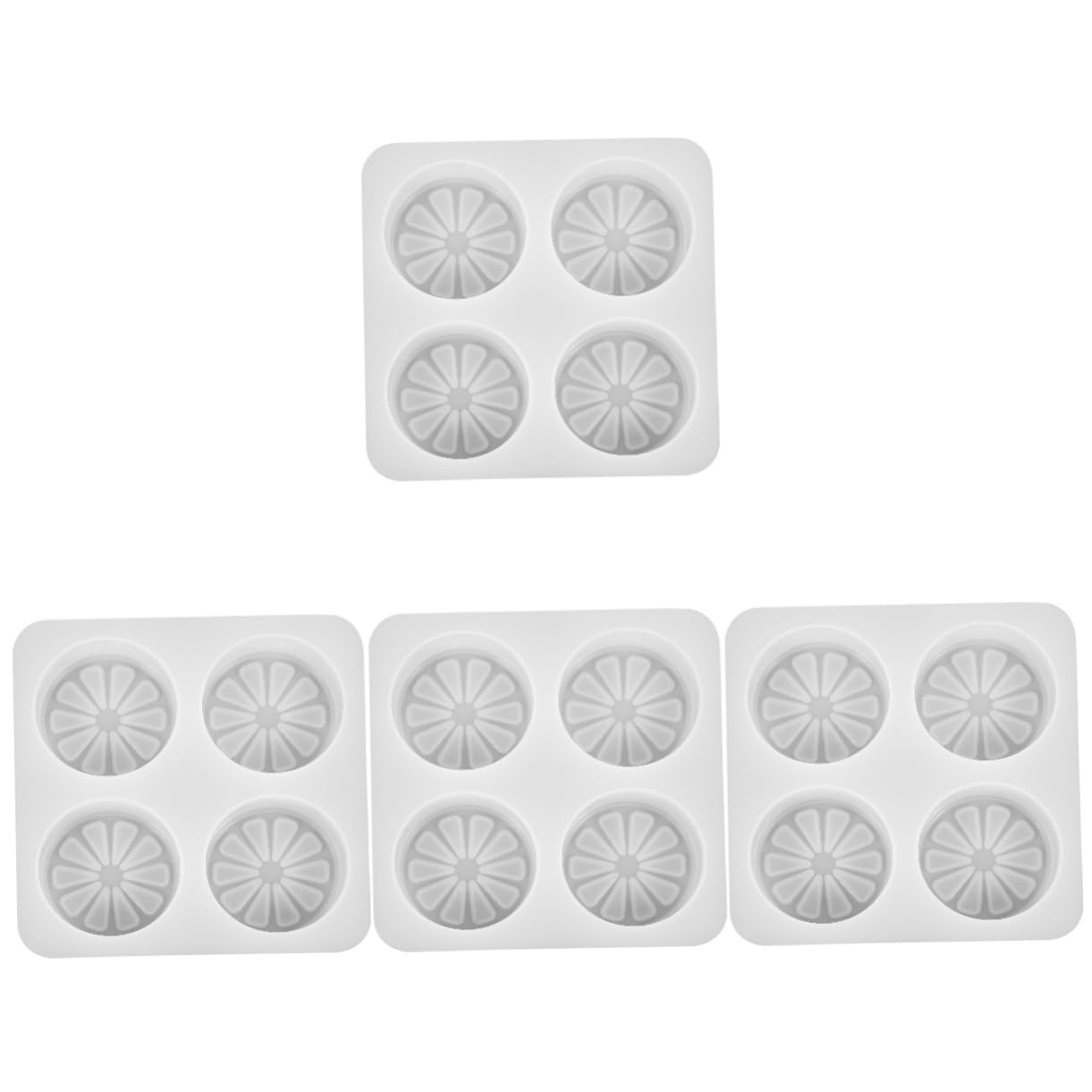 jojofuny 4 Pezzi Stampo Silicone Flessibile per Saponi Artigianali e Candele Modello Cavità Forma Fetta per Progetti Diy Facili da Usare e