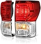 VIPMOTOZ Red Lens New OE-Style Tail Light Lamp Assembly For 2007-2013 Toyota Tundra Pickup Truck, Driver & Passenger Side