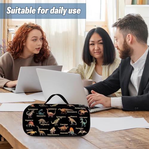 Image of Dinosaur Pencil Case, Dinosaur Pen Bag For School, Dinosaurs Pencil Case For Kids Girls Boys, Large Capacity Desk Organizer School, Pen Box Birthday Gifts